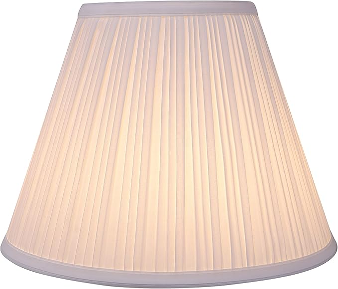 Aspen Creative 59101A Empire Uno Lamp Shade in Powder White, 5" Top x 10" Bottom x 8" Slant Height, Slip UNO 33mm