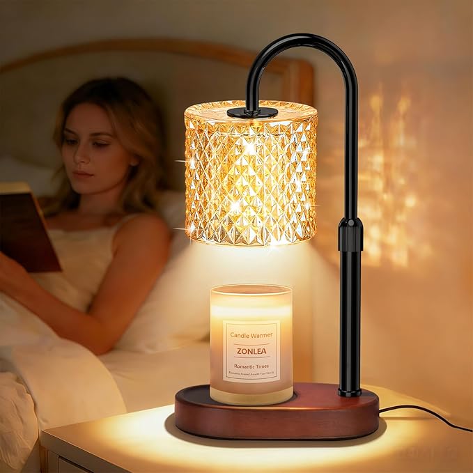 Candle Warmer Lamp with Timer, Wax Melt Warmer with Timer and Dimmer, Adjustable Height Lamp Candle Warmer for Jar Candles, House Warming Gift for Women & Mom, Ideal Christmas Gift