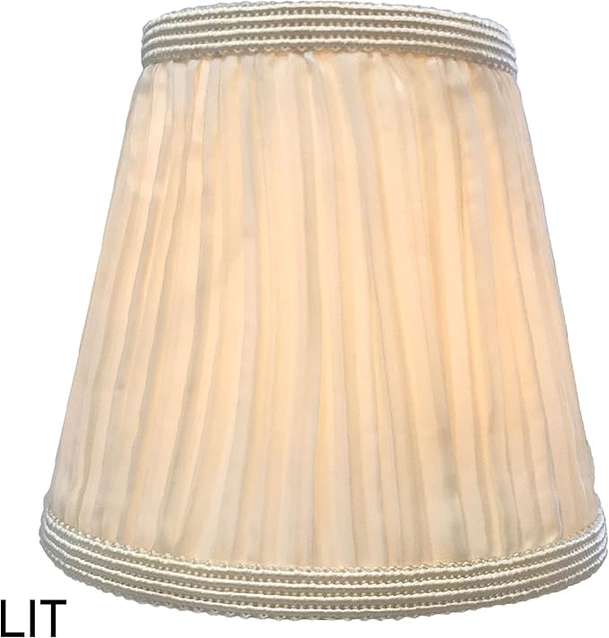 Royal Designs, Inc. CS-1053-5BG-6 Designer Mushroom Pleat Empire Chandelier Lamp Shade, 3 x 5 x 4.5, Beige, 6-Pack