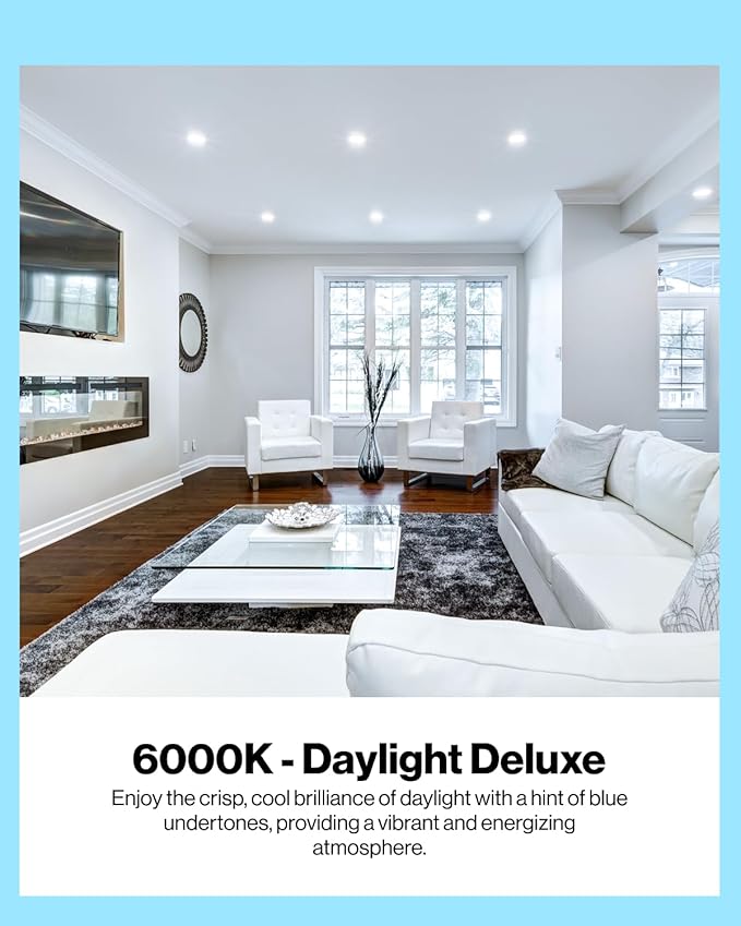 Sunco 50 Pack BR40 LED Light Bulbs, Indoor Flood Lights, Recessed Can Light Bulb, 1400 LM, 17W (100W Equivalent), 6000K Daylight Deluxe, Dimmable, E26 Base, for Home, Bedroom, Kitchen UL.