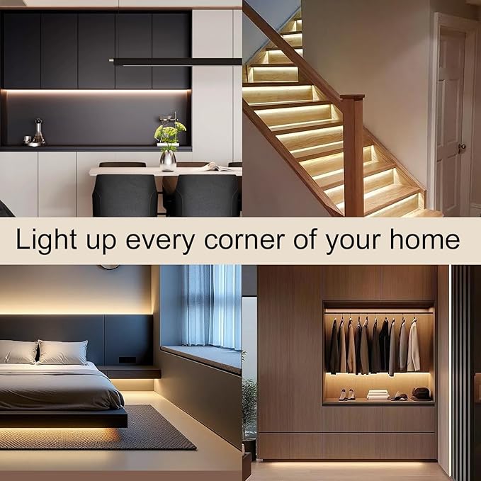 COB LED Strip Light 24V, 16.4ft Warm LED Light Strip with Remote, High Density Flexible Warm Tape Lights, CRI90+ LED Lighting for Backlighting for TV, Bedroom, Cabinet, Indoor Decor
