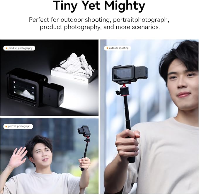 ULANZI LM18 Vlogging Light Mini LED Action Camera Video Light Photography for DJI Osmo 3/4/5, ULANZI 2-Pack Magnetic RGB Light Wand, Mini LED Video Tube Light Stick for Photography, Video Shooting