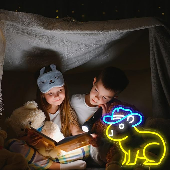 Capybara Neon Sign, Cute Cowboy Hat Capybara Led Light Neon Sign Animals Wall Decor Artled Bar Sign Night Lights Backdrop Lights Led Business Signs Creative Neon Lights Signs Usb Powered