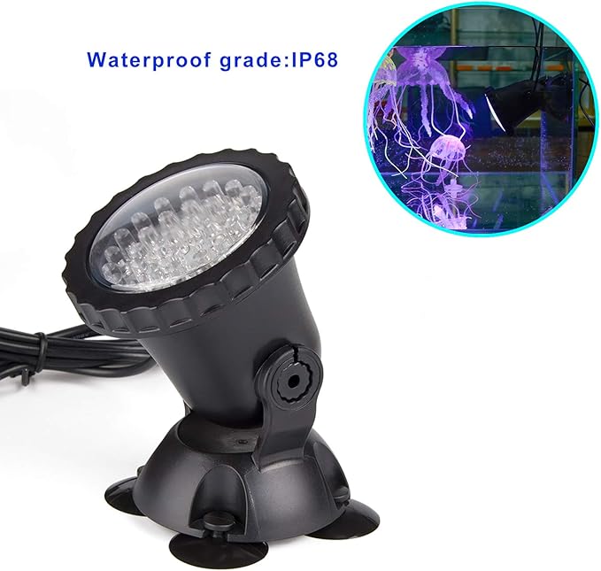 SHOYO Pond Lights Colored with Timer, Underwater Fountain Lights Submersible Memory Dimmable IP68 Waterproof Spotlights for Outdoor Garden Yard Lawn Water Pond Fountain (6 Lights)