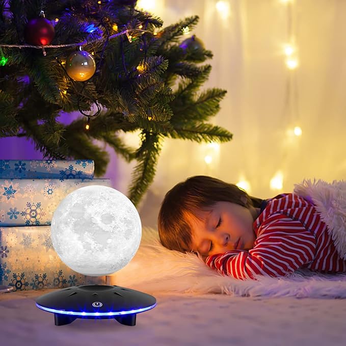 Magnetic Levitating Moon Lamp Rotating Floating Moon Lamp 16 Colors Moon Night Light Levitating Lamp Decorative Lights for Room