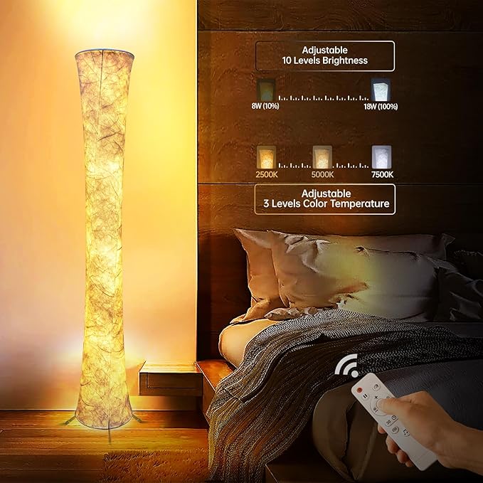 Floor Lamp, RGB Color Changing Led Smart Lamp, Music Sync, APP Remote Control, 62'' Standing Lamp for Living Room Bedroom Game Room