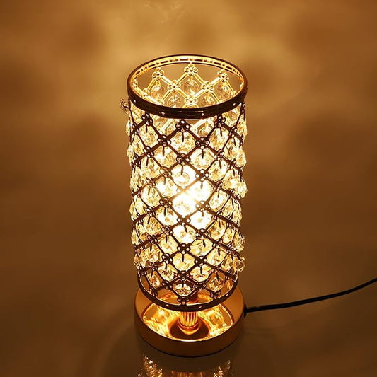 1pc Creative Crystal Table Lamp for Living Room Elegant Desk Light Adornment Warm Ambiance Touch Control Accent for Bedroom and Home Decor