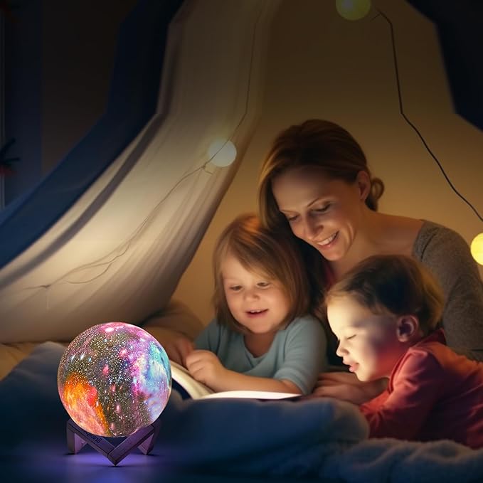 Moon Lamp Galaxy Lamp Upgraded Timing 5.9 Inch 16 Colors 3D Moonlight Galaxy Light,Moon Night Light for Adults,Kids Lamp Moon Gifts for Women Girls Boys Bedroom