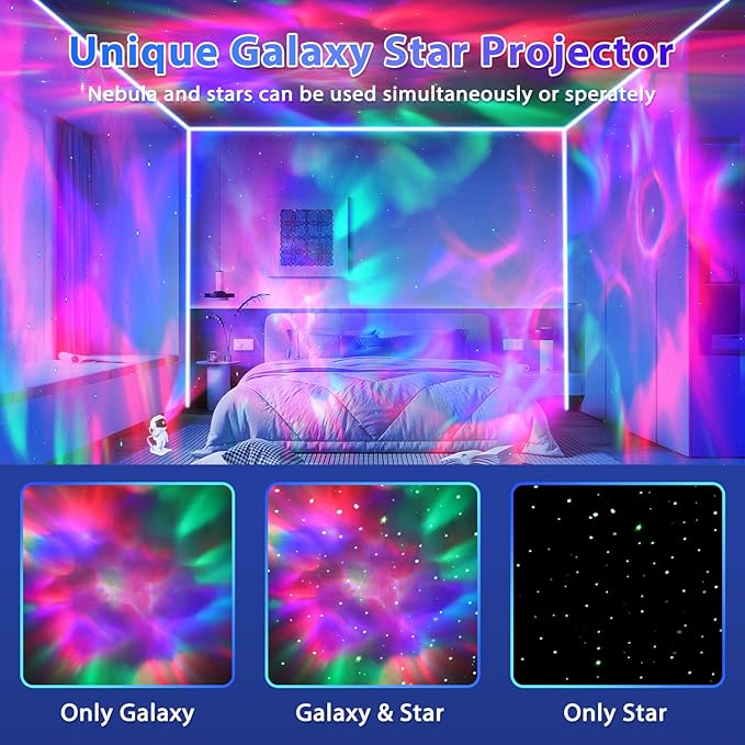Star Projector with Astronaut Design & Remote Control - Galaxy Night Light for Bedroom, Kids Adults Gift for Birthdays Christmas Valentine's Day
