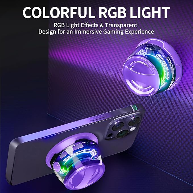 Magnetic Bluetooth Speaker - Portable Mini Speakers with RGB Light, Multifunctional G200 Speaker with 3D Surround Sound, 7H Playtime, Phone Stand for iPhone Android, Gifts for Teens, Purple