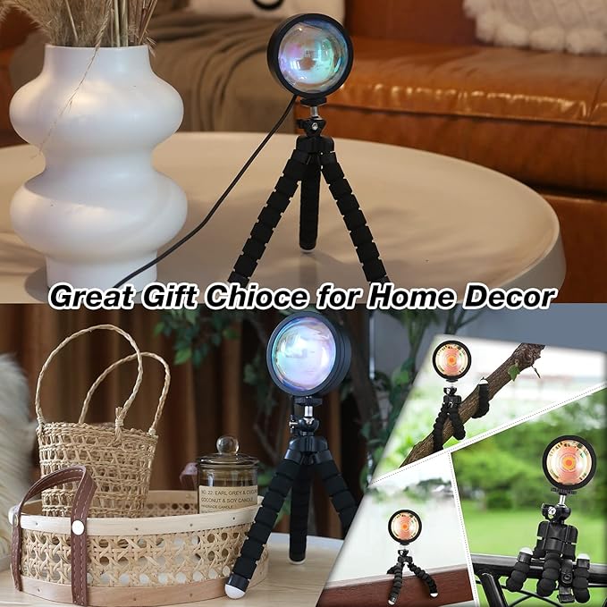 Sunset Lamp Projector Sun Lamp Projector Sunset Light 360° Rotation Lights Sunset Lamp for Bedroom Decor and Aesthetic Room Decor Gifts for Women