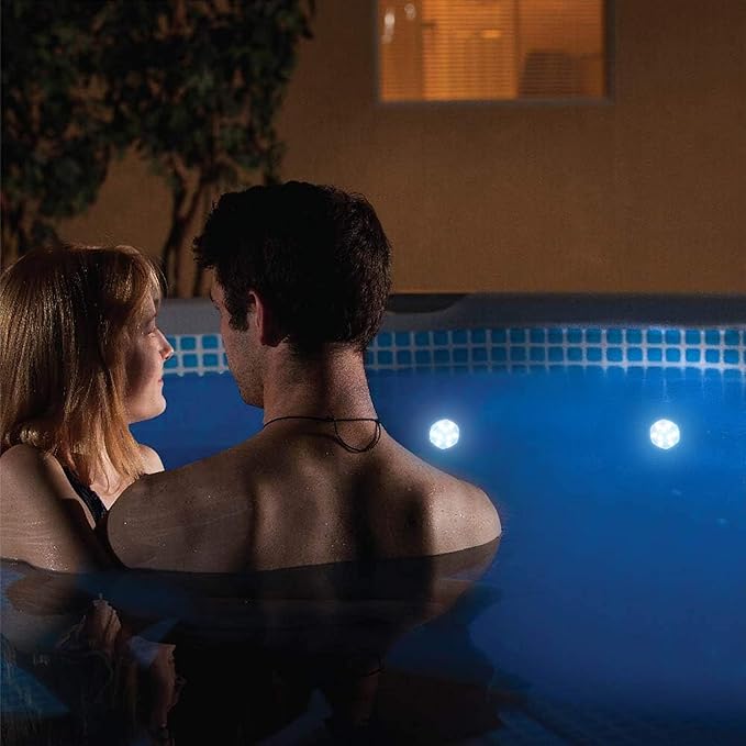 Game Pool Lights - 12 Colors 4 Modes, Easily Installable, Remote Controlled, Uses 3 AAA Batteries, for Above Ground Pools
