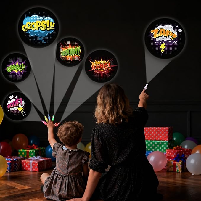 36 Pack Super Theme Hero Party Favors LED Finger Lights for Kids, Glow in the Dark hero Birthday Party Supplies, Goodie Bag Stuffers Classroom Treasure Box Prizes