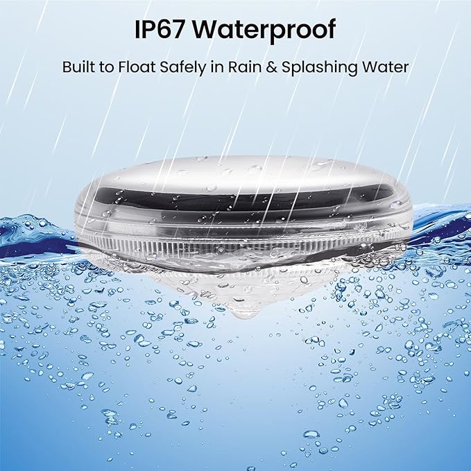 ORIMSBO® Floating Lights for Small Pools, Hot Tub, Pond, and Spa – Solar-Powered LED with RF Remote, 9 Color Modes, Brightness & Timer Control, IP67 Waterproof (2 Pack)