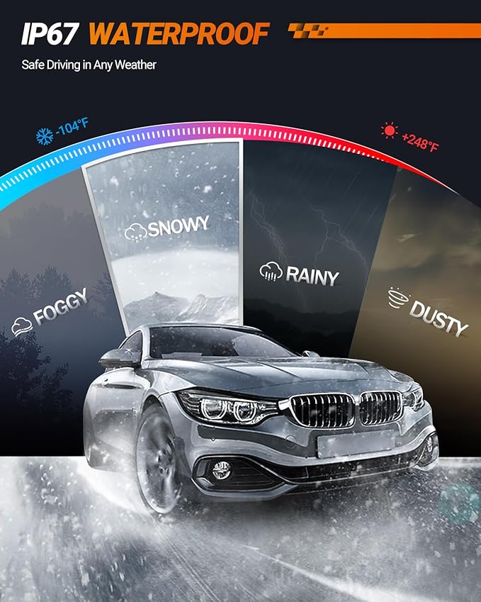 SEALIGHT 9012/HIR2 Bulbs, 30000LM 6500K Fog Bulbs 1:1 Mini Size with Cooling Fan, 9012 for Powersports ATV/UTV, 3 Mins Plug-N-Play, Pack of 2