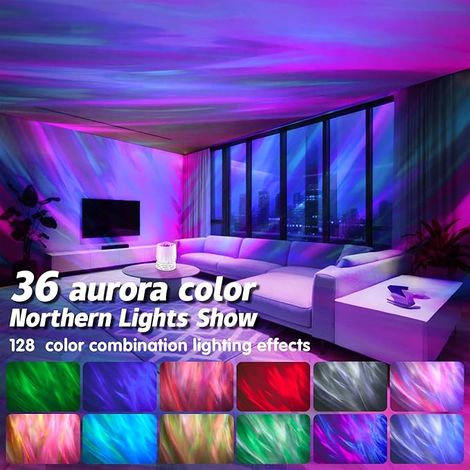 Aurora Lights Projector: Aurora Projector Northern Lights Projector, Aurora Borealis Light Projector Night Light Kids Bedroom, Gift for Kids Girls boy, 68 Colors Mood Lighting, Cool Room Decor