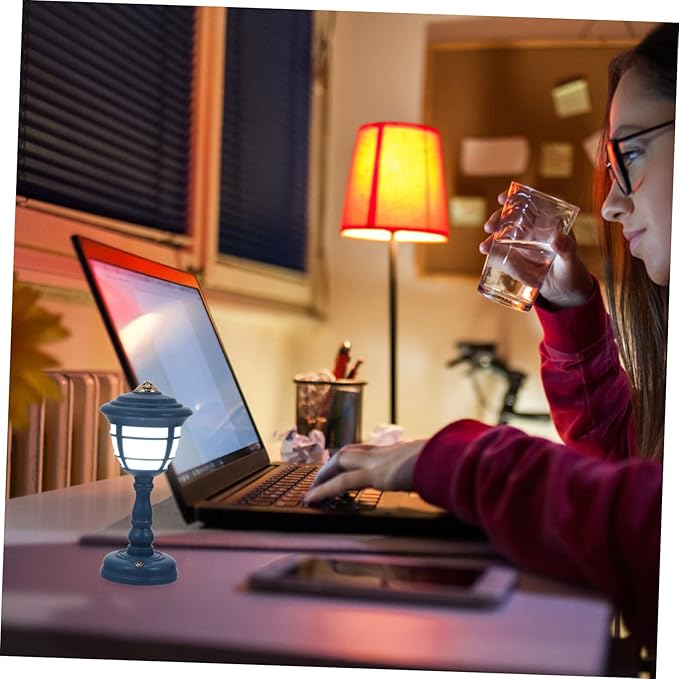 Angoily Smart USB Table Lamp Retro Palace Lantern Ornaments Desk Lamp Aesthetic Cordless Night Light
