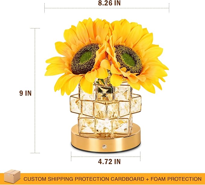 Sunflower Lamp Gifts for Women – Unique Flower Light for Mom, Wife, Daughter, Teacher, Friends – Mother’s Day, Valentine’s, Christmas, Birthday Gifts – Bedroom, Office, Restaurant Decor