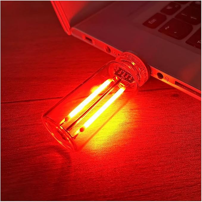 Retro Car Lamps, USB LED Car Interior Atmosphere Lights,Touch Control LED Night Light Mini USB Lamp with Multi-Color Ambient Lights for Car, Bedroom (Red)