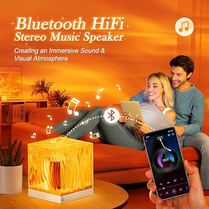 One Fire Northern Lights Projector Christmas Gifts Teens,White Noise Sound Machine+18 Colors+Bluetooth Music+Remote Control Aurora Light Projector for Bedroom,Cool Things Relaxation Gifts for Women