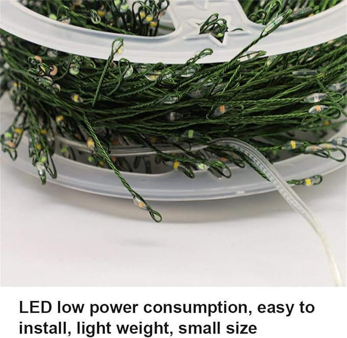LED Copper Wire Firecracker Light String for Christmas Tree, Cluster Twinkle Lights, Cluster Fairy Lights, Holiday Decoration Atmosphere Lights for Yard, Pot, Shrubs(White, 328ft-3000 Lights-Plug in)