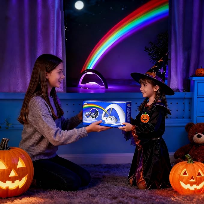 Rainbow Led Lights - USB Power Supply Rainbow Projector Night Light Projector for Bedroom and Children Gift