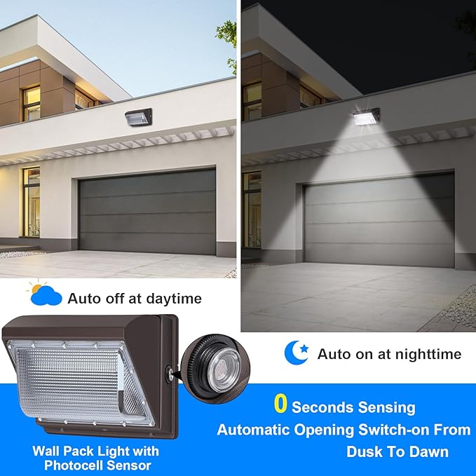 120W LED Wall Pack Lights Dusk to Dawn with Photocell, 15840LM 5000K Super Bright Outdoor Wall Packs, Commercial IP65 Waterproof Outside Security Lighting (4 Pack)