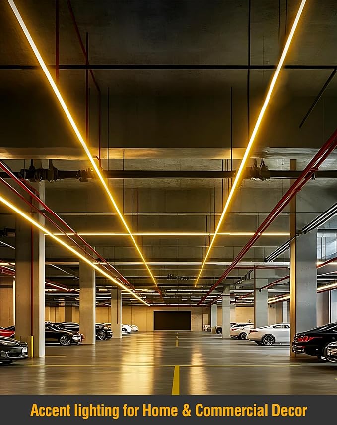 Shine Decor Plus LED Strip Lights AC 120V, Connectable Double Row Bright Rope Light, ETL IP65 Waterproof & Weather-Resistant for Accent Lighting, 7x17mm, 2800K Warm White, 16FT