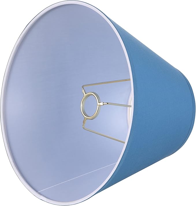 Aspen Creative 58884 Transitional Empire Shape Uno Construction Lamp Shade in Celadon Bule, 6" Top x 12" Bottom x 9" Slant Height