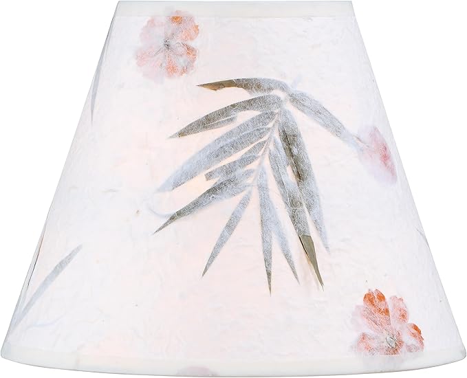 Aspen Creative 56040 Empire Uno Lamp Shade in Off Whiite with Patal Paper, 5" Top x 10" Bottom x 8" Slant Height, Slip UNO 33mm