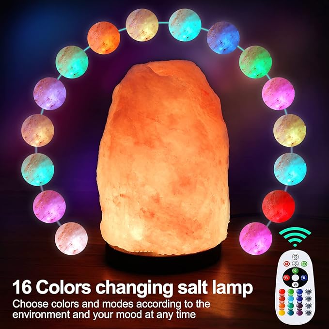 Himalayan Salt Lamp Night Light & USB Himalayan Salt Lamp 7 inches Night Light with Remote Control