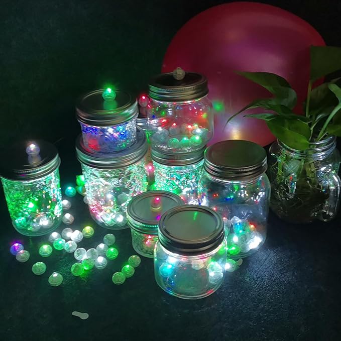 100PCs Mini Led Lights with Hook, Waterproof Round Tiny Led Light for Party Decorations Neon Party Light for Birthday Party and Wedding Decoration Multi-Colored