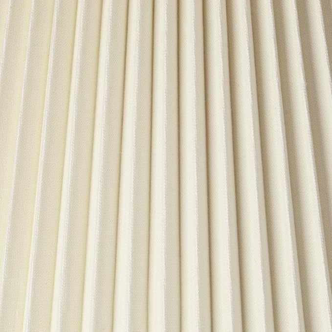 Empire Lamp Shade Ivory Knife Pleated Large 11" Top x 18" Bottom x 12" High Spider with Replacement Harp and Finial Fitting - Springcrest
