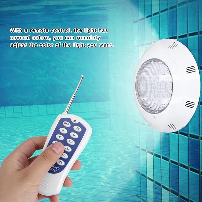 Luqeeg 25W 36W 45W Pool Lights, AC12V LED Underwater Light, Color Changing Submersible Lights with Remote Control for Patio Fountain Pond Garden, 10 RGB Lighting Effects (36W)