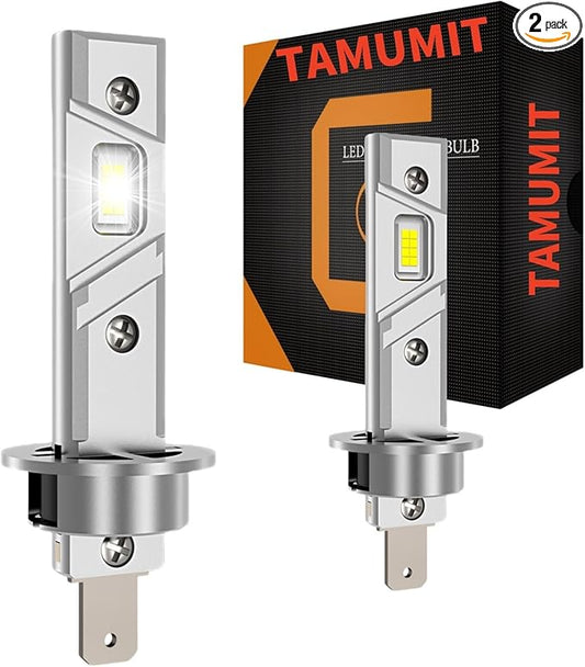 Latest Upgraded H1 Bulb, 6500K White 20000LM Super Bright, 1:1 Size, CSP Chips Fog Lights, No Adapter Required Easy Install, Non-polarity, High and Low Beam,Pack of 2