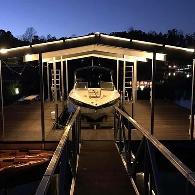 BSOD Outdoor LED Strip Lights Waterproof,IP68 Led Strip 12v Boat Underwater Lights 16.4ft 5050 SMD 300 Led Tube Flexible 5050 White Rope Light for Swimming Pool Boat Fish Tank