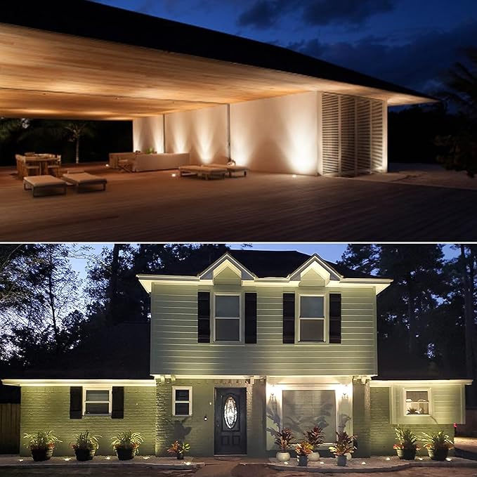 3W Low Voltage Landscape Lighting Well Lights Landscape LED in Ground Waterproof 12V-24V Low Voltage Outdoor in Ground Lights for Pathway Garden 1 Pack with Connectors