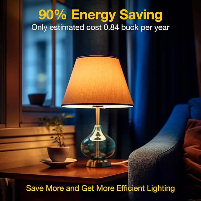dalattin A19 Vintage LED Edison Bulbs, 60W Equivalent Light Bulbs, 2700K Soft White, Clear Glass Filament Bulb, Efficient 8W, E26 Base, 800 LM, CRI80+, Non-Dimmable for Home, Farmhouse, 24 Pack