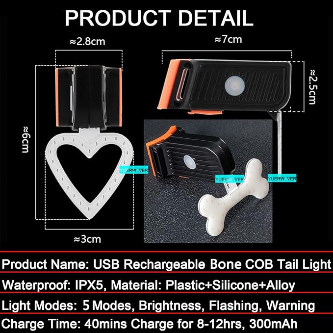 Rechargeable Bike Tail Light LED Bicycle Rear Light Cycling Night Essential Bright Seat Back Safety Lamp 5 Modes Warning Waterproof Flash MTB Light for Men Women Kids