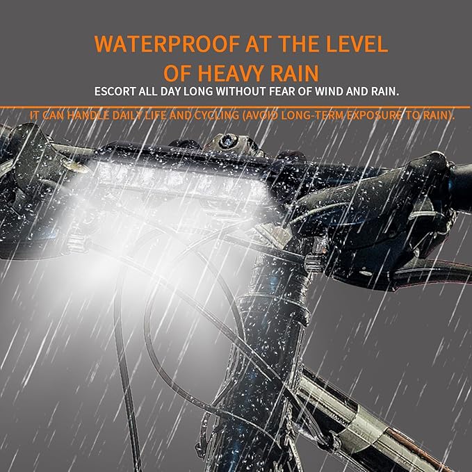 Super Bright 3250 Lumen LED Bike Light, USB Rechargeable Bicycle Headlight, Waterproof Daytime Running Light for Bike, MTB Off-Road & Commuter Cycling Safety