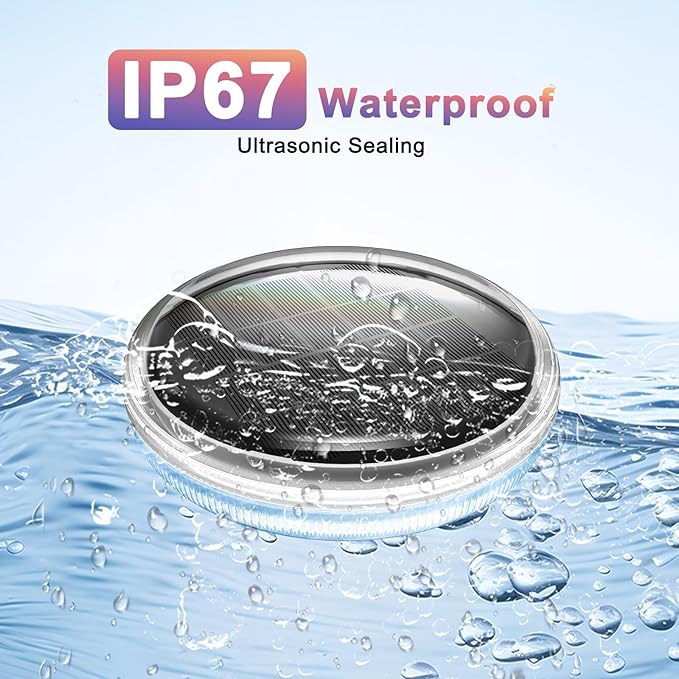 Solar Floating Pool Lights – Waterproof LED Pool Lights That Float with Remote, 9 Colors & 3 Modes, Tether-Ready Design, Auto-On at Dusk for Hot Tub, Garden, Party, Pond Decor, Ground Pool (2 Pack)