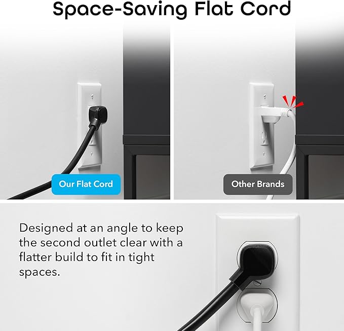 Geeni Smart Plug Power Strip, 6 Outlets and 2 USB Ports, 6 ft. Cord, Surge Protector with Voice Control, WiFi Control, Compatible with Alexa & Google Home, No Hub Required, Black