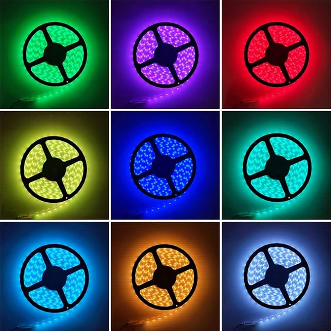 100FT/Roll 60LEDs/M 24V 5050 IP67 Waterproof RGB LED Flexible Strip Light w/Bluetooth Remote & Controller(Waterproof) and Power Supply(Waterproof)