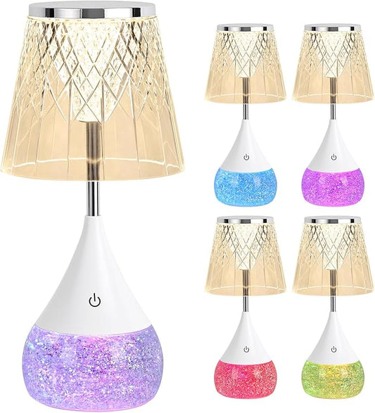 7-Color Changing LED Night Light - Soothing Mood Lamp for Bedroom, Living Room & Office - Relaxing Flashing Glass Decoration Light ((Decorative Art))