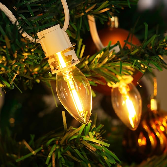 SURAIELEC 6ft Accessory Cord with One Led Light Bulb, Christmas Blow Mold Light Kit Replacement, Single Light Bulb with Cord for Christmas Village House, Holiday Craft Projects, UL Listed, Set of 4