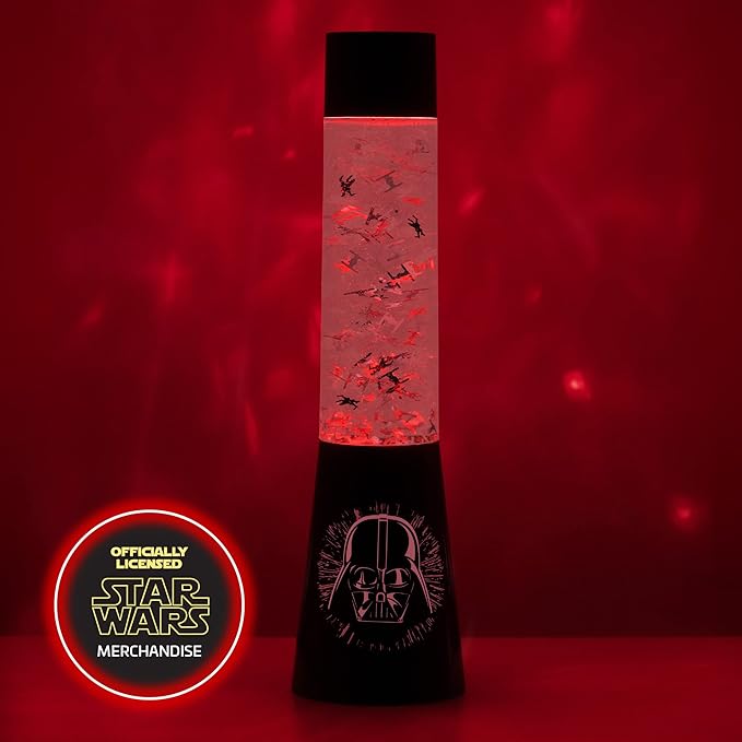Star Wars Glitter Flow Lamp Night Light, Bedroom Décor Mood Light, 33 cm