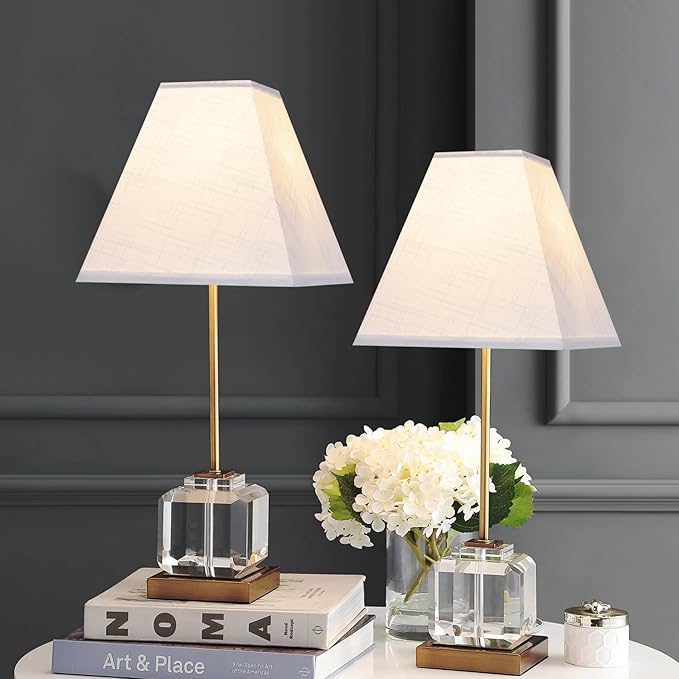 2 Pack 4"×9" × 8.3”inches Spider Small Square Lampshades for Wall Lamps Table Lamps Floor Lamps-Wall Mount Lamp Shade White Texture Lampshades Replacement for Bedroom By GO&SO