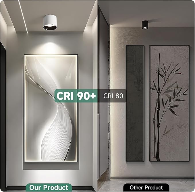 3Pack Modern LED Flush Mount Ceiling Light Fixture, 20W Dimmable & 3000K-6000K 3 Color Selectable White Cylinder Ceiling Lamps for Low Profile Living Room Hallway Entryway Kitchen Dining Room Foyer
