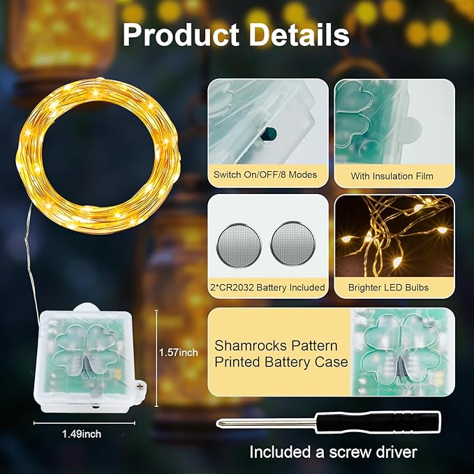 AIKEI 6 Pack LED Fairy Lights with Timer Battery Operated, Mini String Lights with Remote Waterproof 7ft 20 Led Firefly Starry Lighting for Wedding Party Bedroom Garden Christmas Decoration Warm White