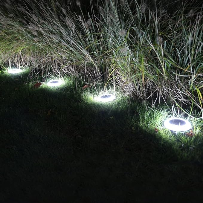 20 Lumens Colorized Solar Ground Lights,Solar Pool Lights with Mutiple Color Functions for Pool Area, Pathway, Patio, Yard, Path, Lawn and Garden